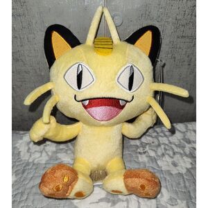 Pokemon Tomy Meowth 8" Plush NWT